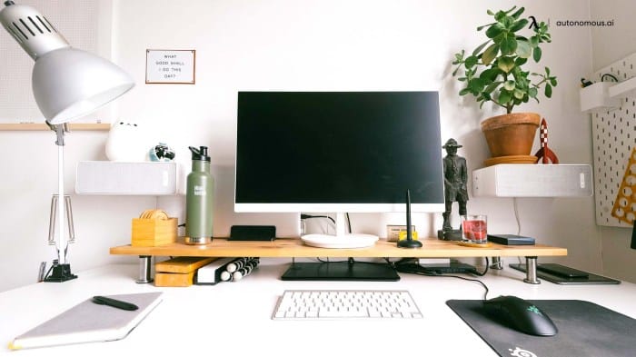 Desk workspace organize designers workstation ways practices ergonomic productive productivity focused autonomous