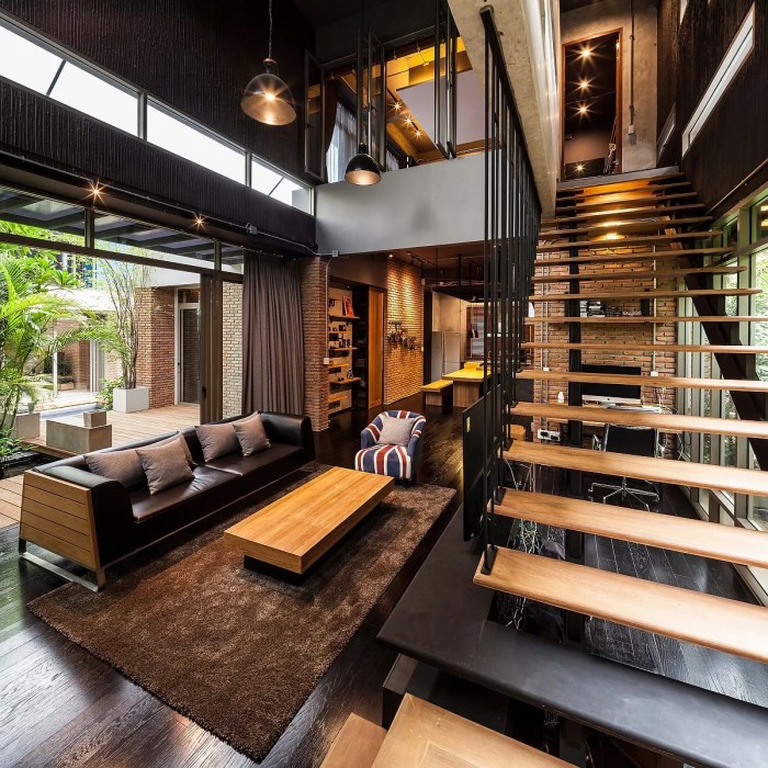 Industrial house contemporary steel interior architecture raw landscape expressive features architect