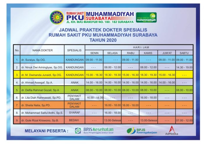 Jadwal dokter umum di Palembang