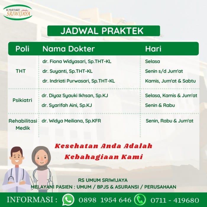 Jadwal dokter umum di Palembang