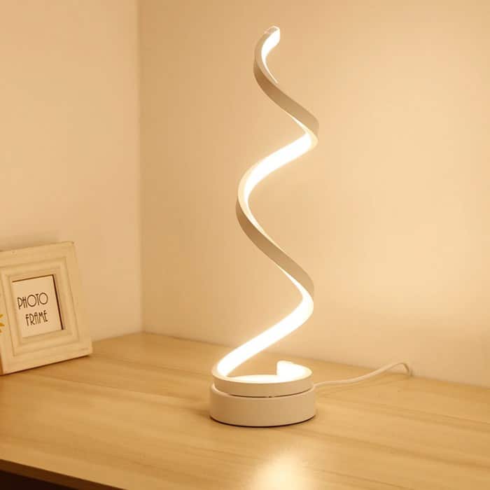 Desk spiral vertical bedside lampe 24w dimmable