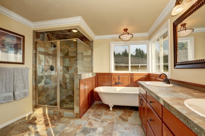 Slate bathroom tile showers pebble remodeling drain floors teak remodel rocks granite stall